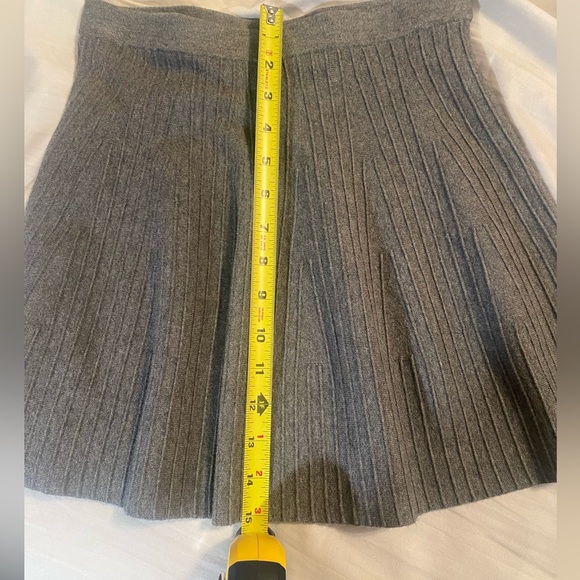 Milly minis grey vertical stripes flare skirt - Picture 3 of 5
